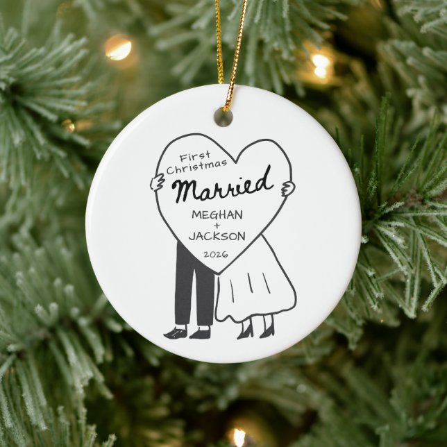 Premier Noël Marié Ornement  (Arbre)