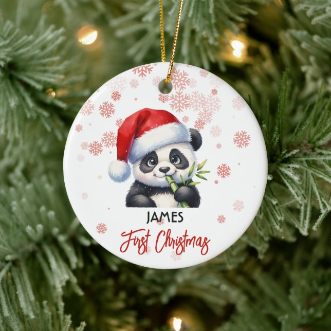 Premier Noël mignon Panda bébé Ornement (Arbre)