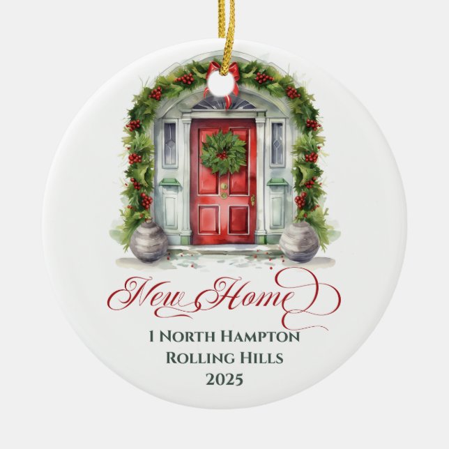 Premier Noël Monogramme Nouvelle Maison Ornement M (Devant)
