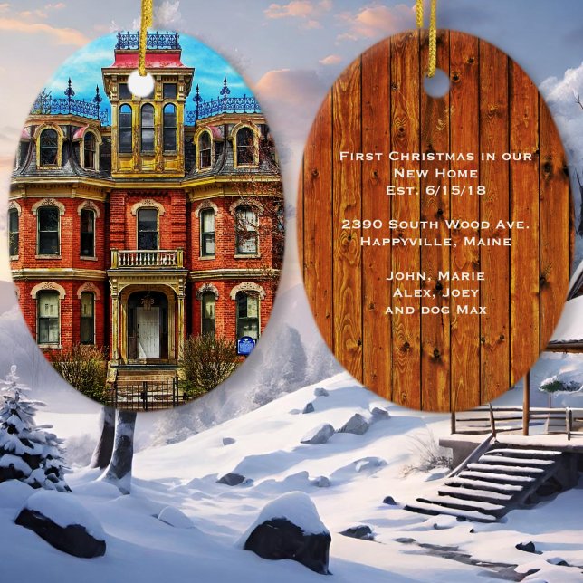 Premier Noël Nouveau Accueil Photo Ornement (Créateur téléchargé)