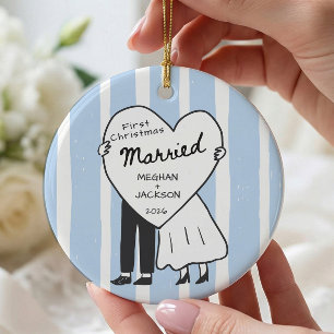Premier Noël Ornement de Couple Marié