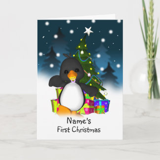 Premier Noël, première carte de Noël de bébés