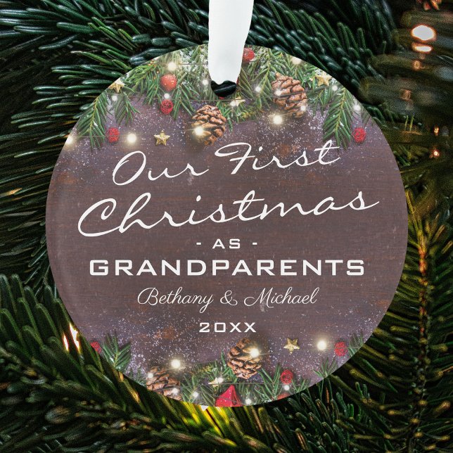Premier Noël rustique en tant que grands-parents (Créateur téléchargé)