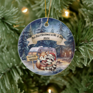 Premier Noël RV Couple nouvel ornement marié