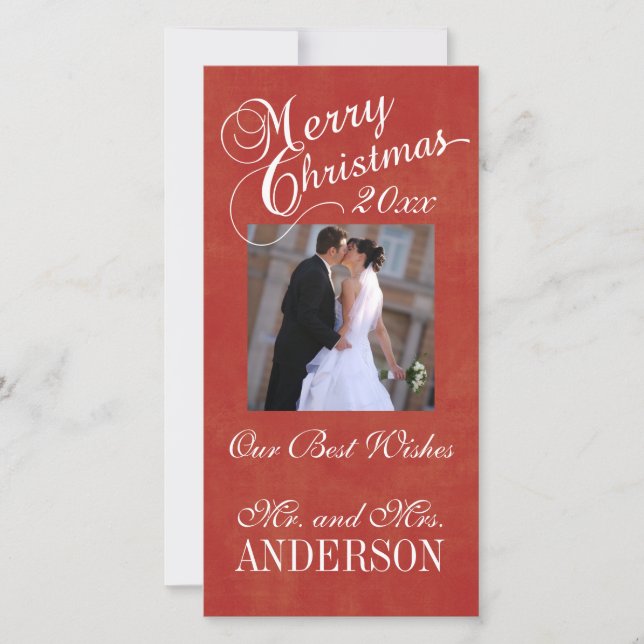 Premier Noël Salutation Cartes photos Nouveaux mar (Devant)