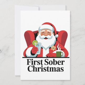 Premier Noël sobre Santa Sobriété Noël