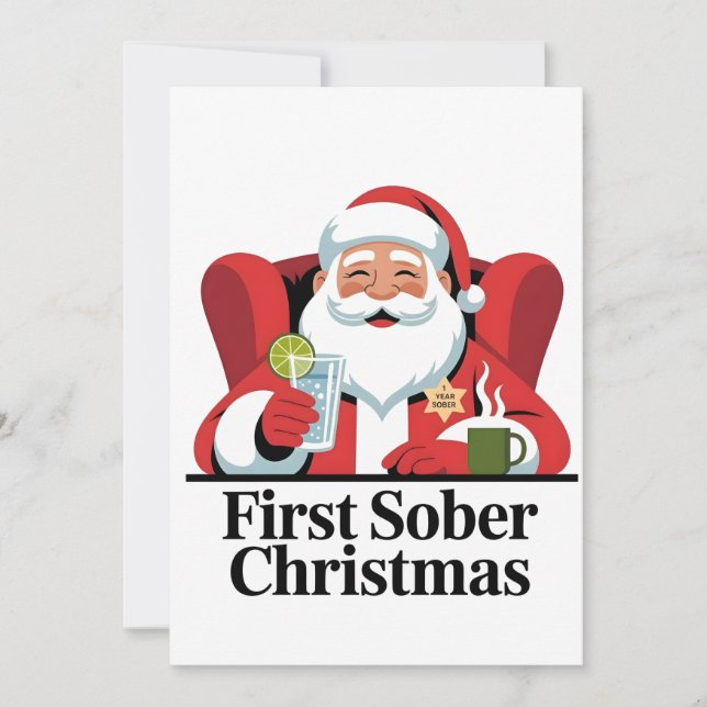 Premier Noël sobre Santa Sobriété Noël (Devant)