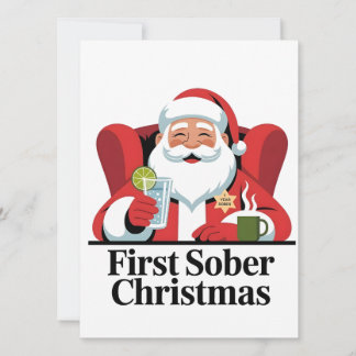 Premier Noël sobre Santa Sobriété Noël