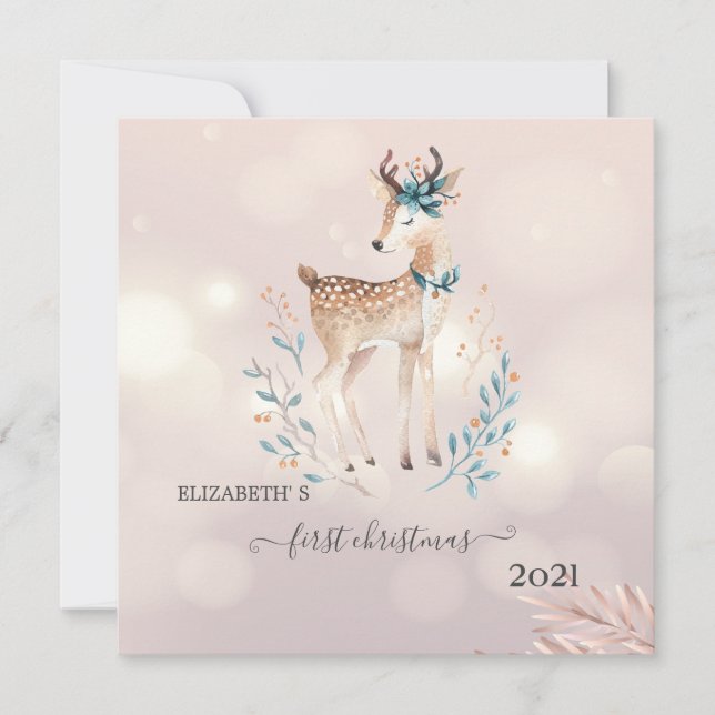 Premier Noël, Vacances Cerf Mignon   (Devant)