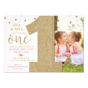 Invitations Faire Part Cartes Jumelle L Anniversaire Zazzle Fr