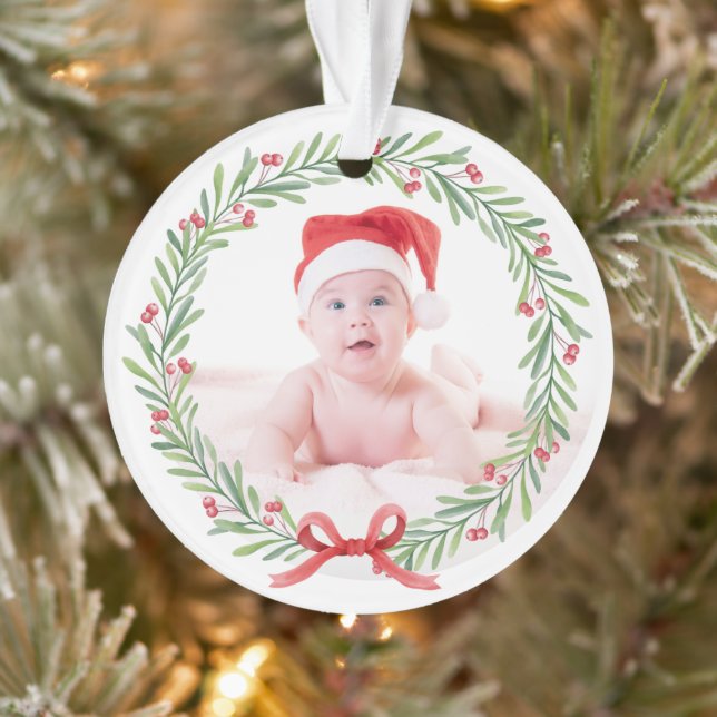 Premier ornement acrylique de Noël de bébé 2024 (Arbre)