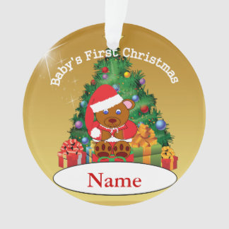 Premier ornement d'arbre de Noël du bébé