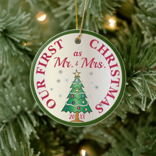 Premier ornement d'arbre marié de Noël (Arbre)