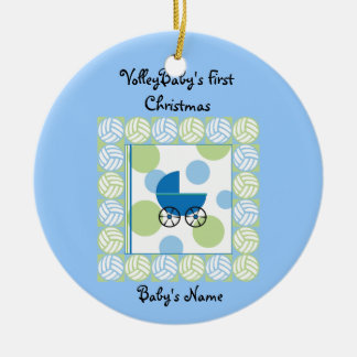 Premier ornement de bleu de Noël de VolleyBaby