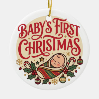 Premier ornement de Noël de bébé