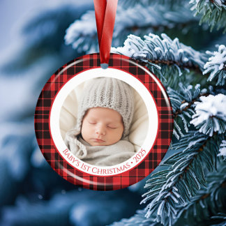 Premier ornement de Noël de bébé 2025 avec photo