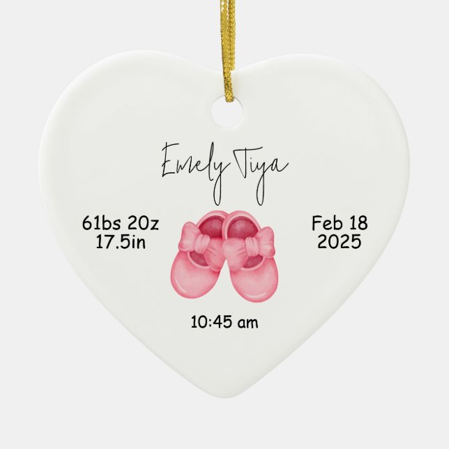 Premier ornement de Noël de la petite fille, premi (Devant)