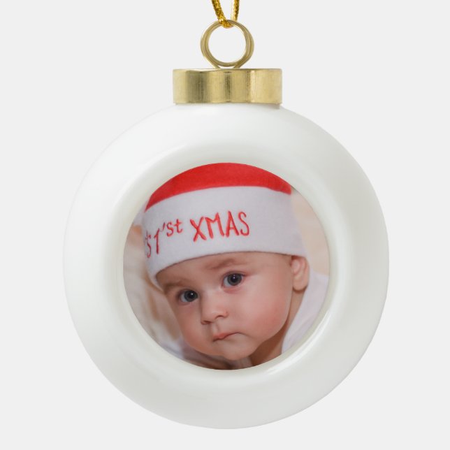 Premier ornement de Noël du bébé (Devant)