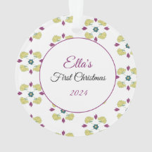 Premier ornement de Noël du bébé