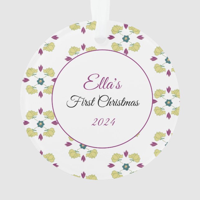 Premier ornement de Noël du bébé (dos)