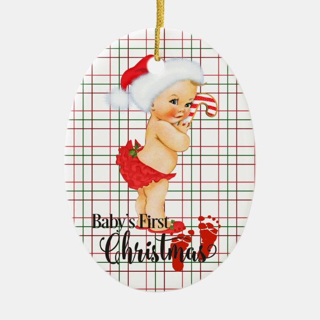 Premier ornement de Noël du bébé (Devant)