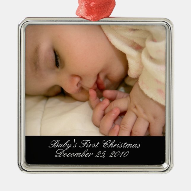 Premier ornement de Noël du bébé (Devant)