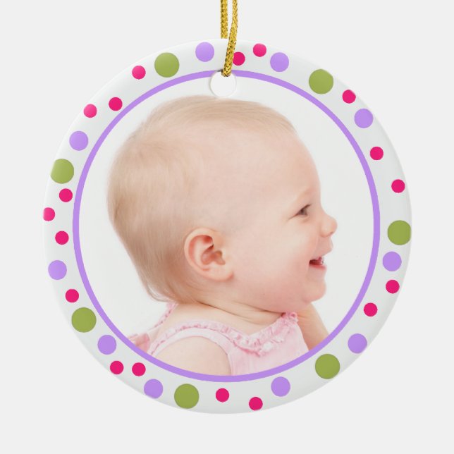 Premier ornement de Noël du bébé (Devant)