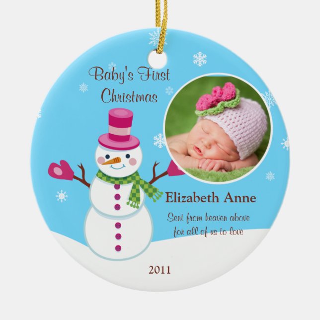 Premier ornement de Noël du bébé (Devant)