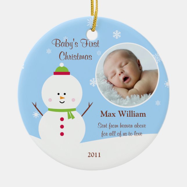 Premier ornement de Noël du bébé (Devant)