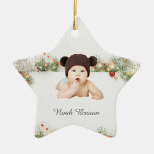 Premier ornement de Noël du bébé à cadre classique