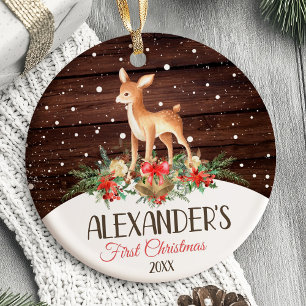 Premier ornement de Noël du bébé Bois de cerfs
