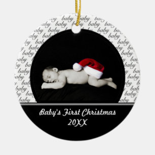Premier ornement de Noël du bébé noir