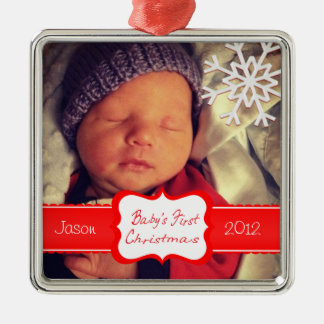 Premier ornement de Noël du bébé personnalisé