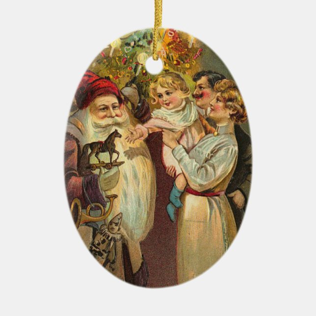 Premier ornement de Noël du bébé vintage (Devant)