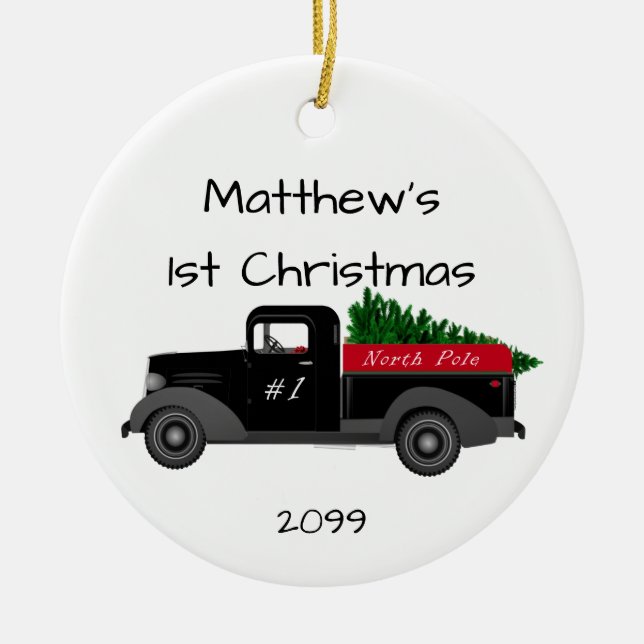 Premier ornement de Noël du Camion du Pôle Nord (Devant)