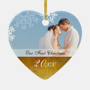 Premier ornement de Noël du couple vintage