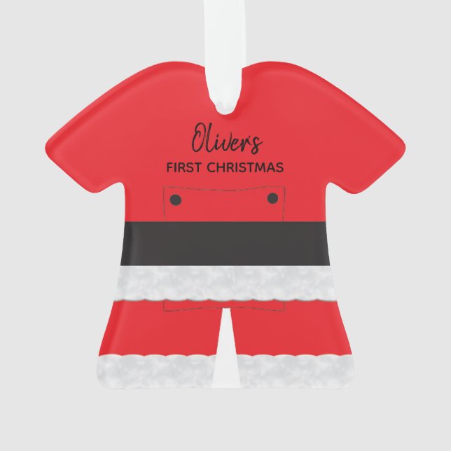 Premier ornement de Noël Père Noël pour bébé migno (dos)