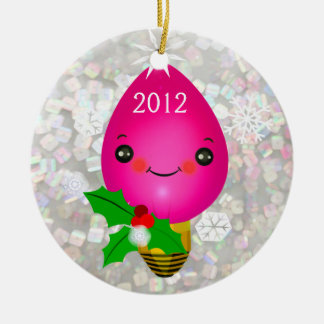 Premier ornement de photo de Noël du bébé fait sur