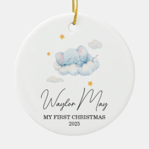 Premier ornement d'éléphant de Noël pour bébé