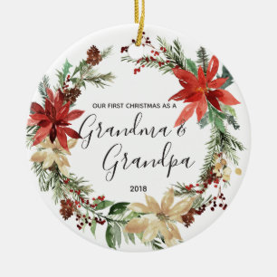 Premier ornement moderne de Noël de grand-maman e