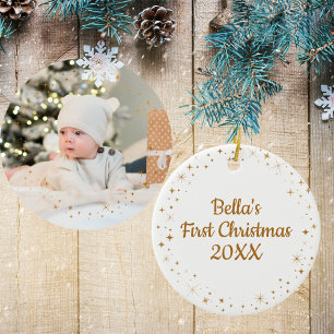 Premier ornement photo de Noël du bébé
