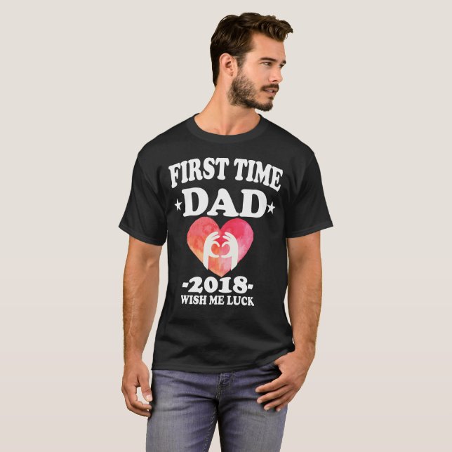 Premier Papa 2018 Nouveau Cadeau Père T-Shirt (Devant entier)