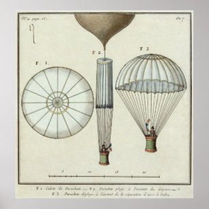 Premier parachute de Jacques Garnerin - Poster