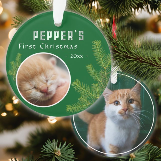 Premier pin de Noël Kitten Chat 2 Photo Keepsaké (Créateur téléchargé)