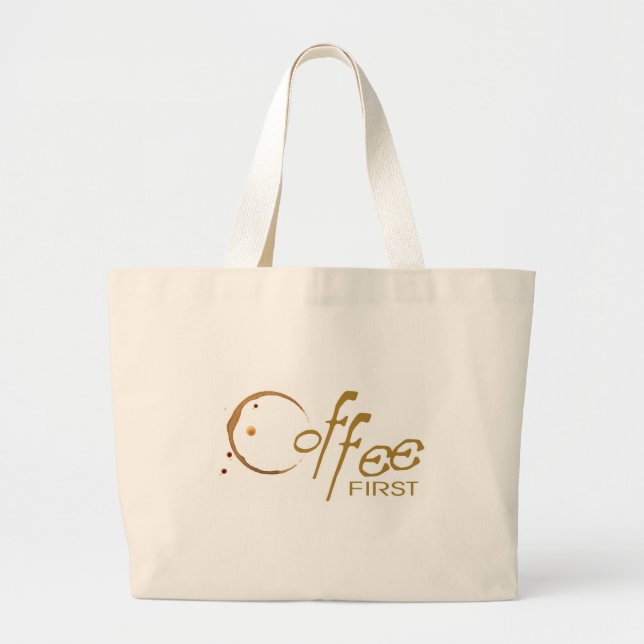 Premier sac fourre-tout jumbo au café (Devant)