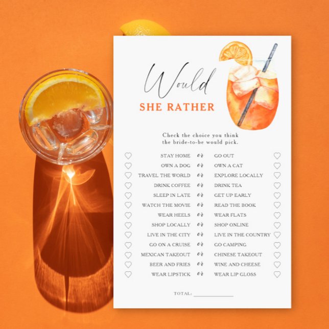 Premier Spritz Baby shower à thème mariage Jeu plu (Créateur téléchargé)
