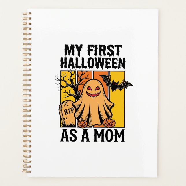 Premier T-shirt de maman d'Halloween Design de fan (Devant)