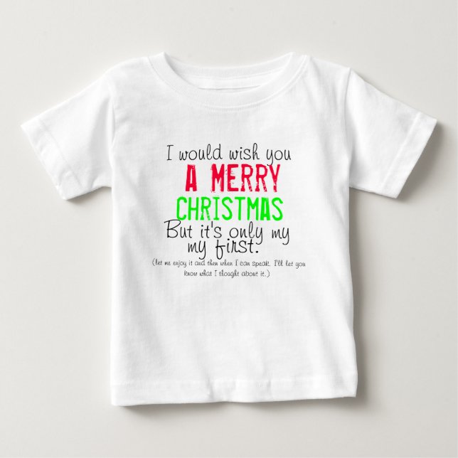 Premier t-shirt de Noël pour bébé (Devant)