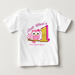 Premier T-shirts de hibou de la chemise   de béb