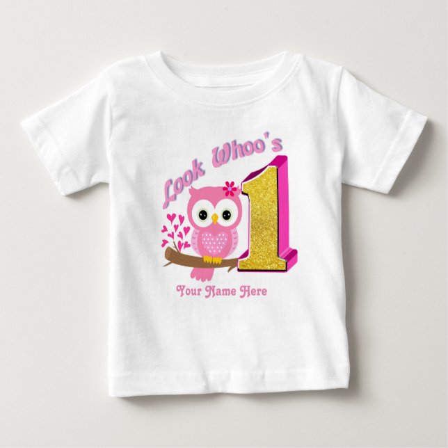 Premier T-shirts de hibou de la chemise | de bébé (Devant)